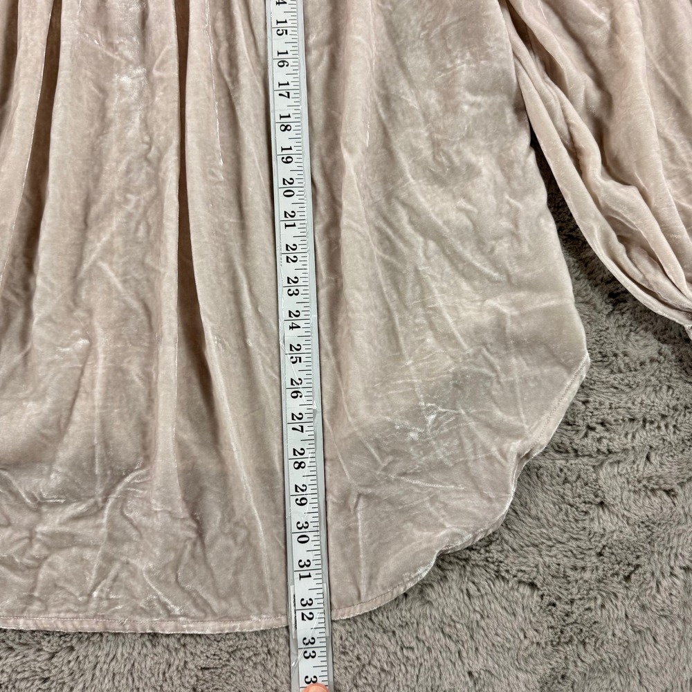 We The Free Cottagecore Champagne Oversized Night Skies Velvet Shirt Boho Y2K M - Picture 7 of 12